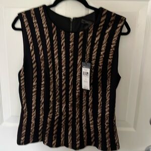 BCBGMAXAZRIA - Stunning Roland Cheetah Stripe Peplum Top - new with tags! Large
